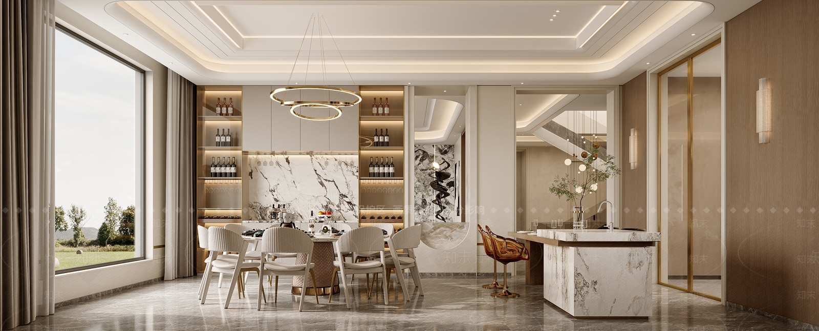 大理石吧台岛台3D模型下载【ID:1227305478】