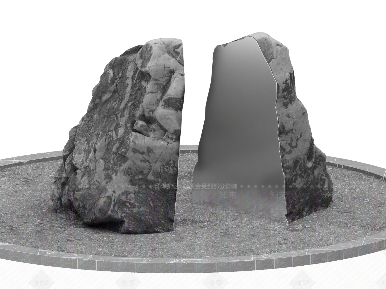 现代石头3D模型下载【ID:1156921963】