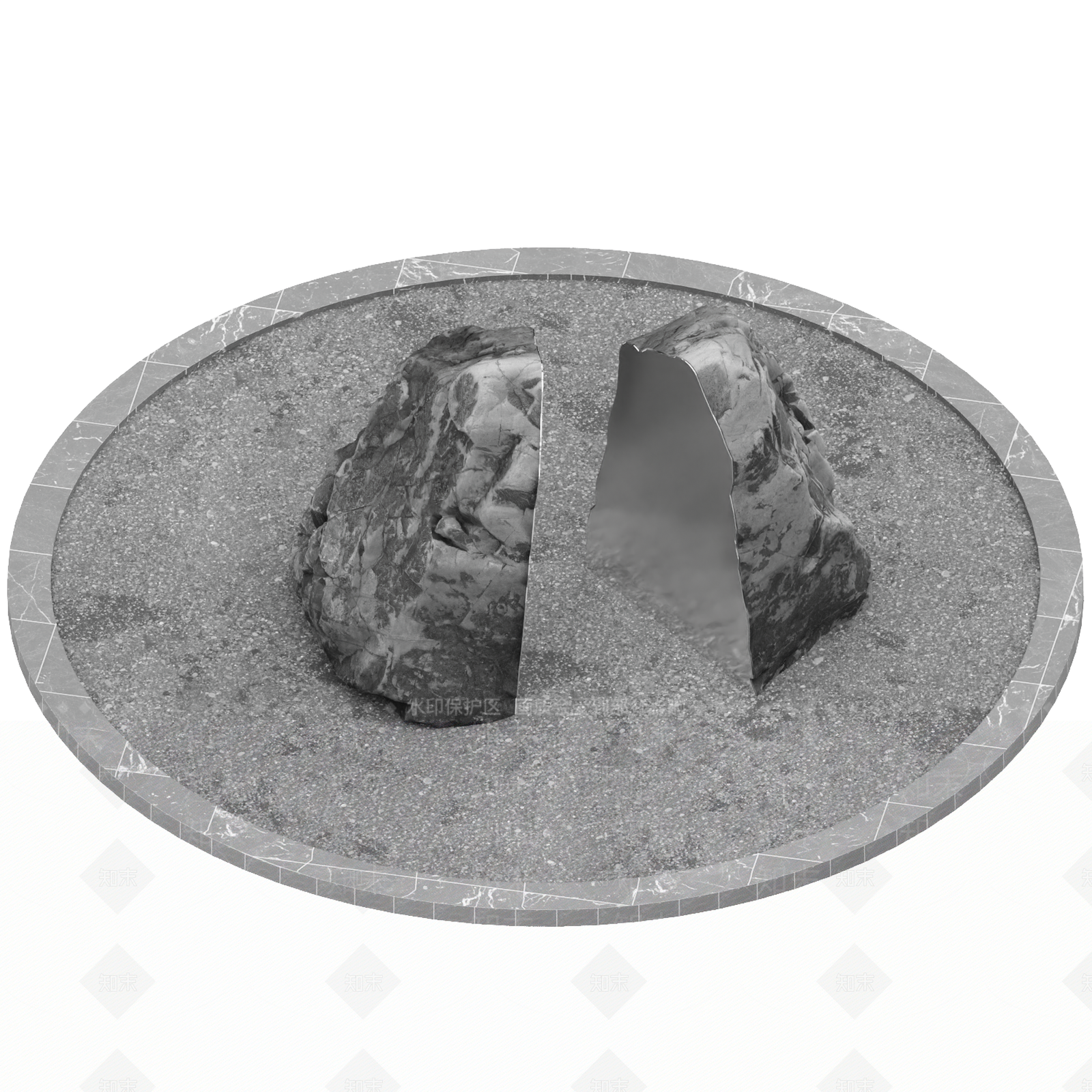 现代石头3D模型下载【ID:1156921963】