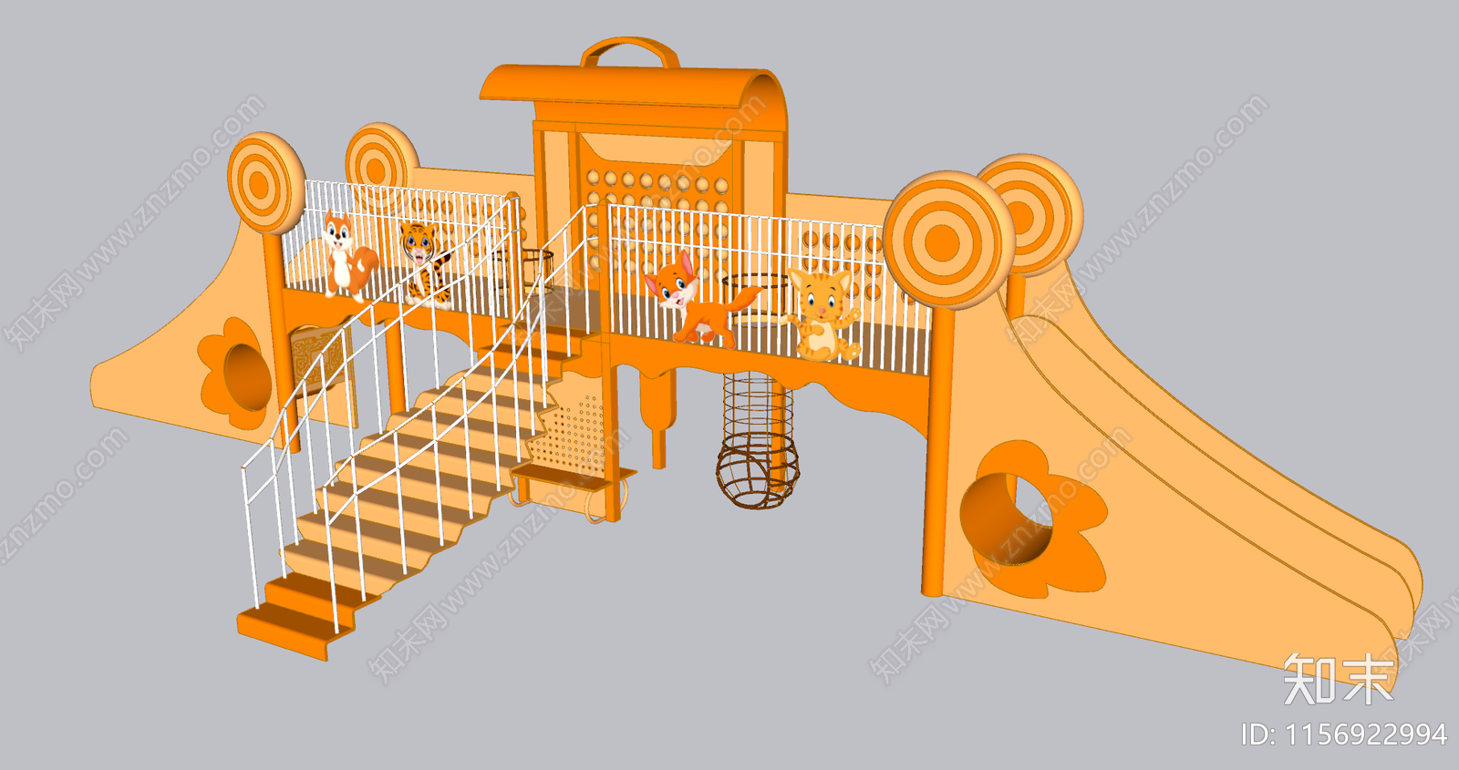 儿童滑梯SU模型下载【ID:1156922994】