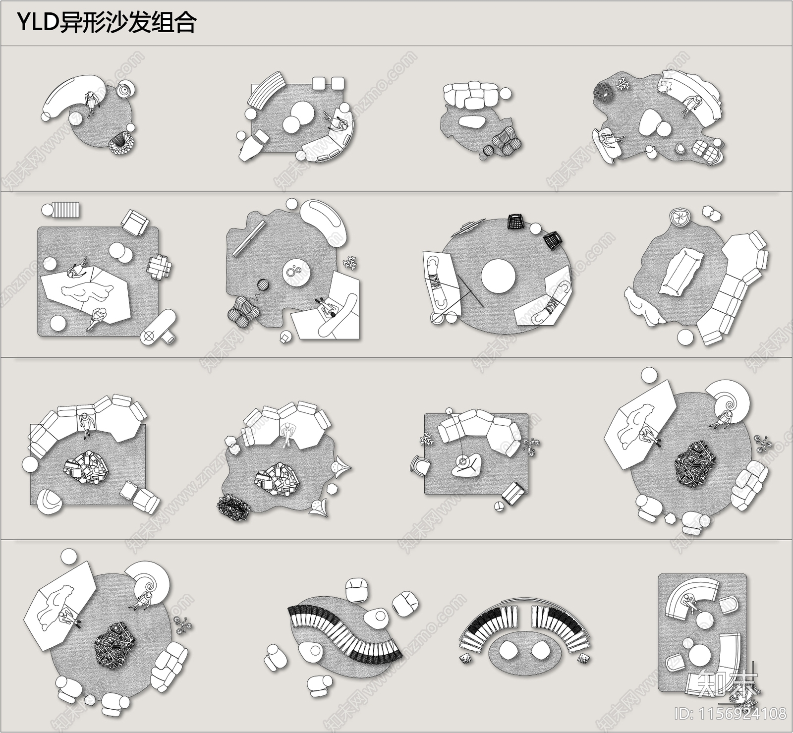 2024爆款家居组合图库施工图下载【ID:1156924108】