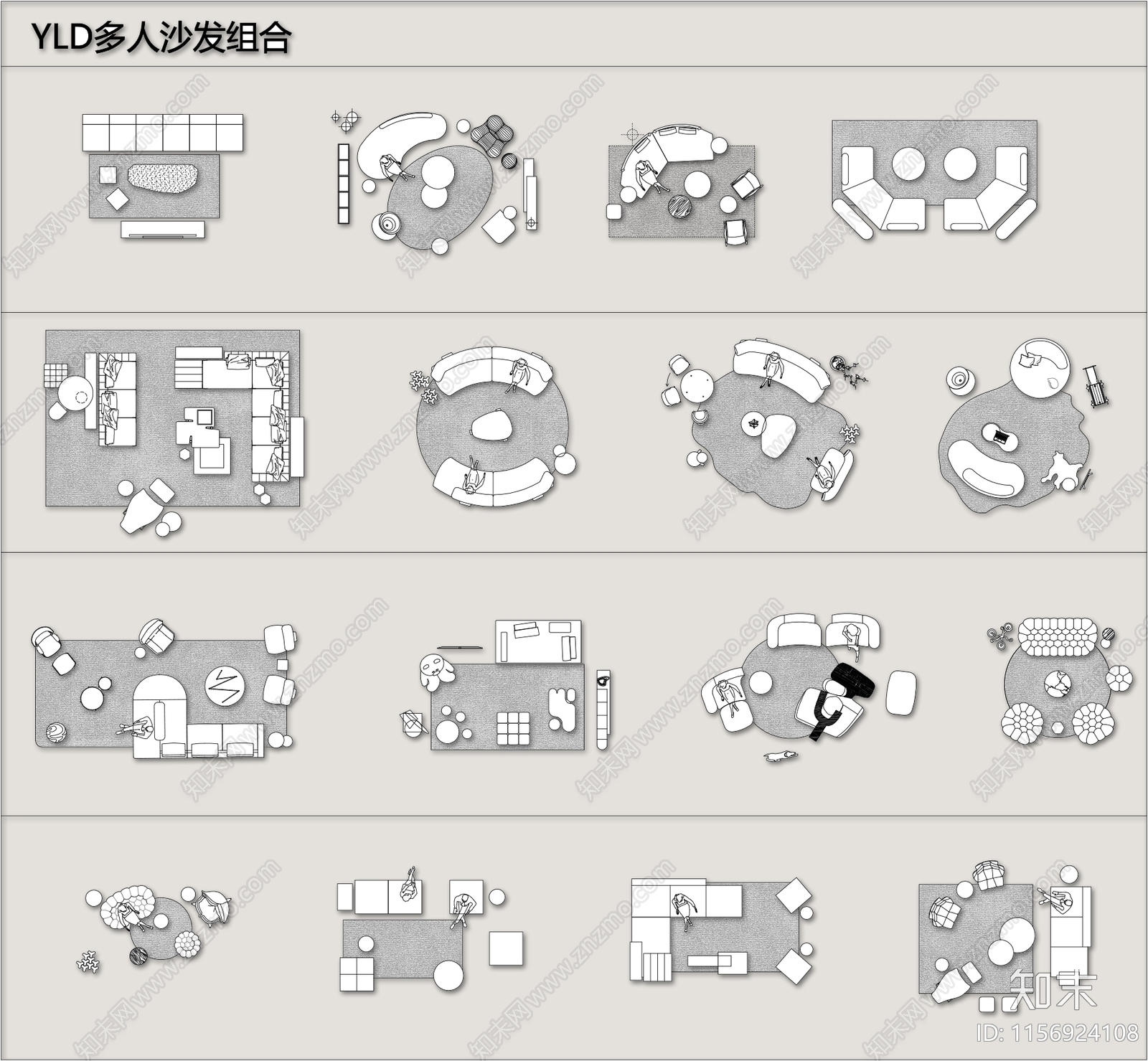 2024爆款家居组合图库施工图下载【ID:1156924108】