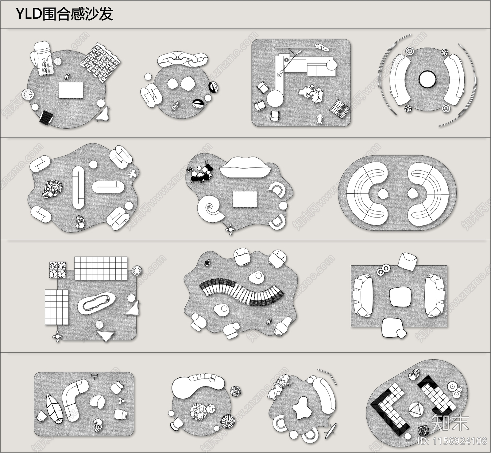 2024爆款家居组合图库施工图下载【ID:1156924108】