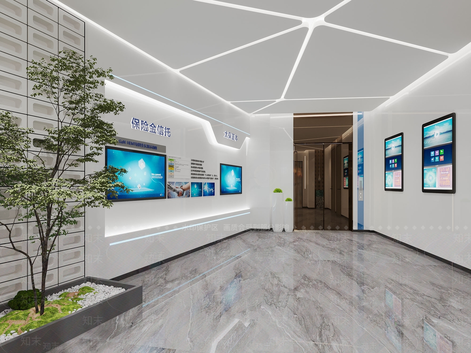 现代电梯厅3D模型下载【ID:1156924580】