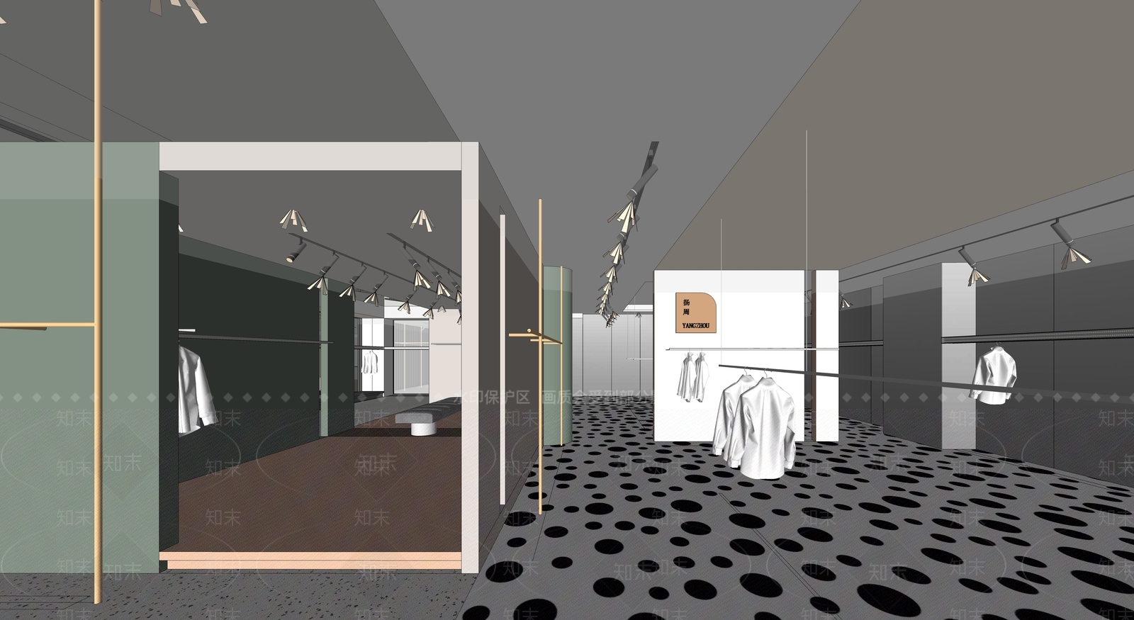 现代服装店SU模型下载【ID:1156926773】
