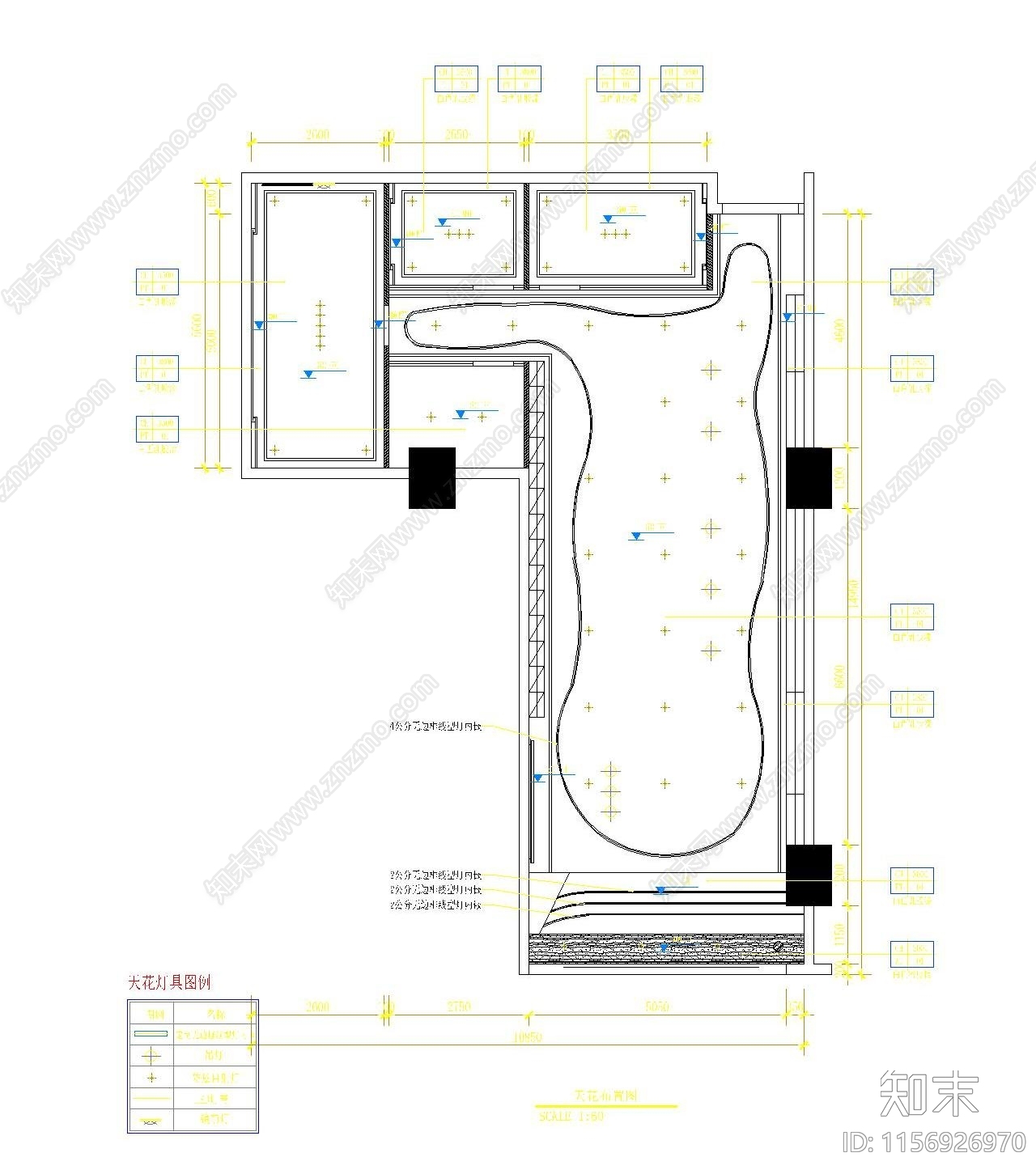 小型美甲店cad施工图下载【ID:1156926970】