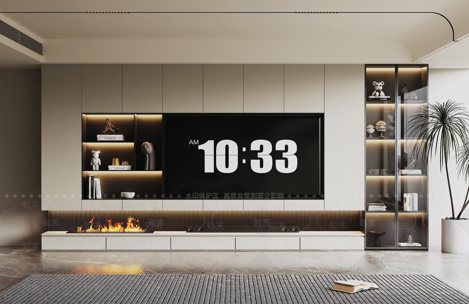 现代电视柜3D模型下载【ID:1156927214】