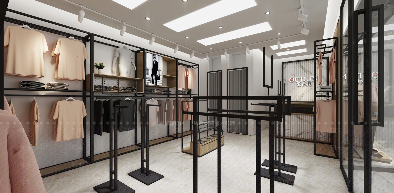 现代服装店3D模型下载【ID:1156928793】