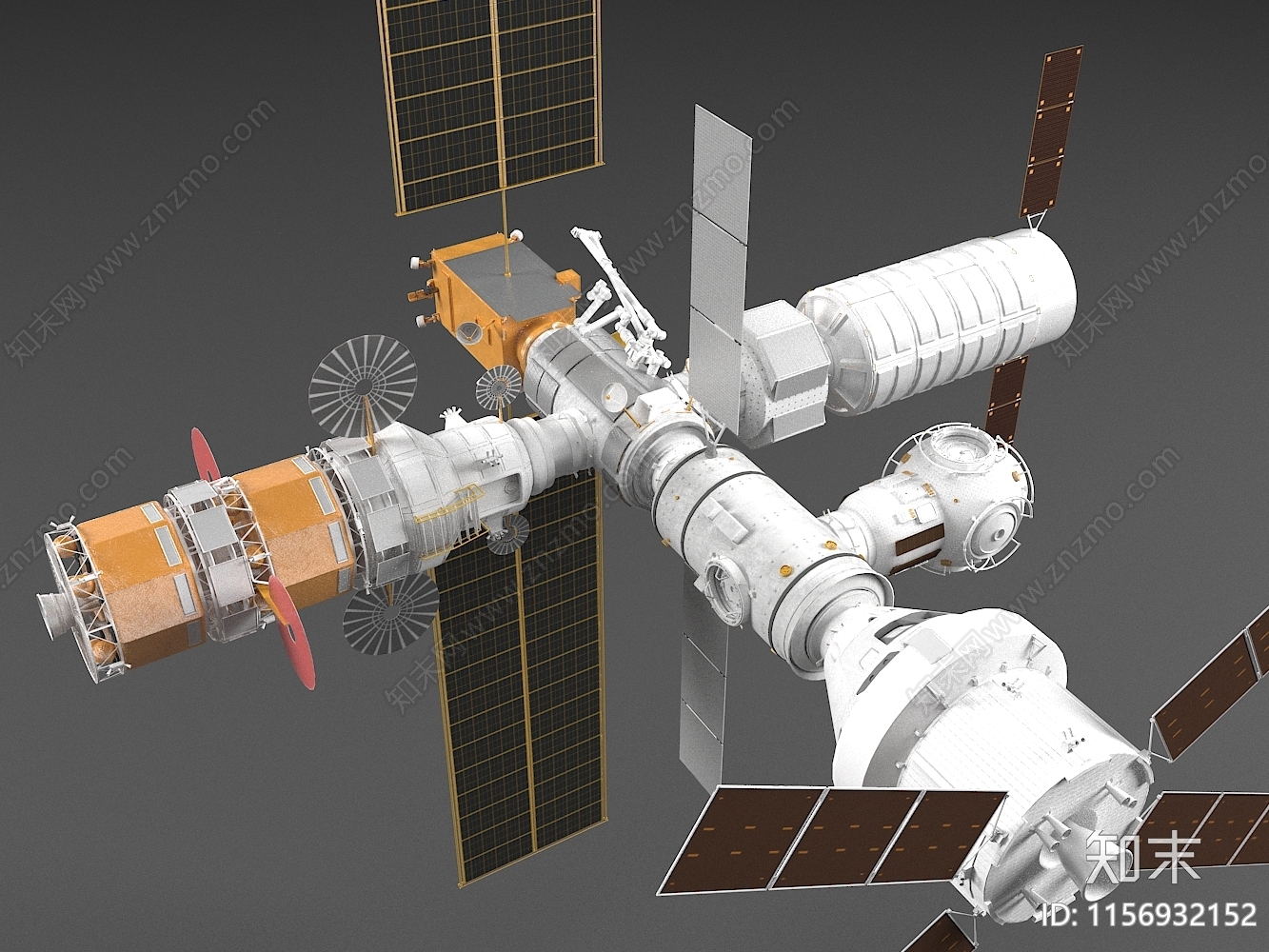 现代空间站3D模型下载【ID:1156932152】