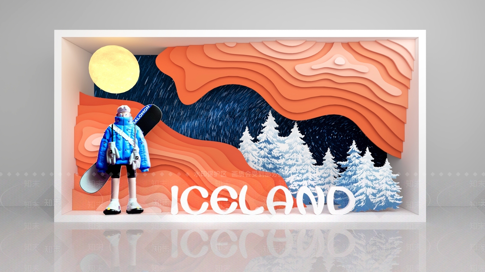 现代橱窗美陈3D模型下载【ID:1156932143】