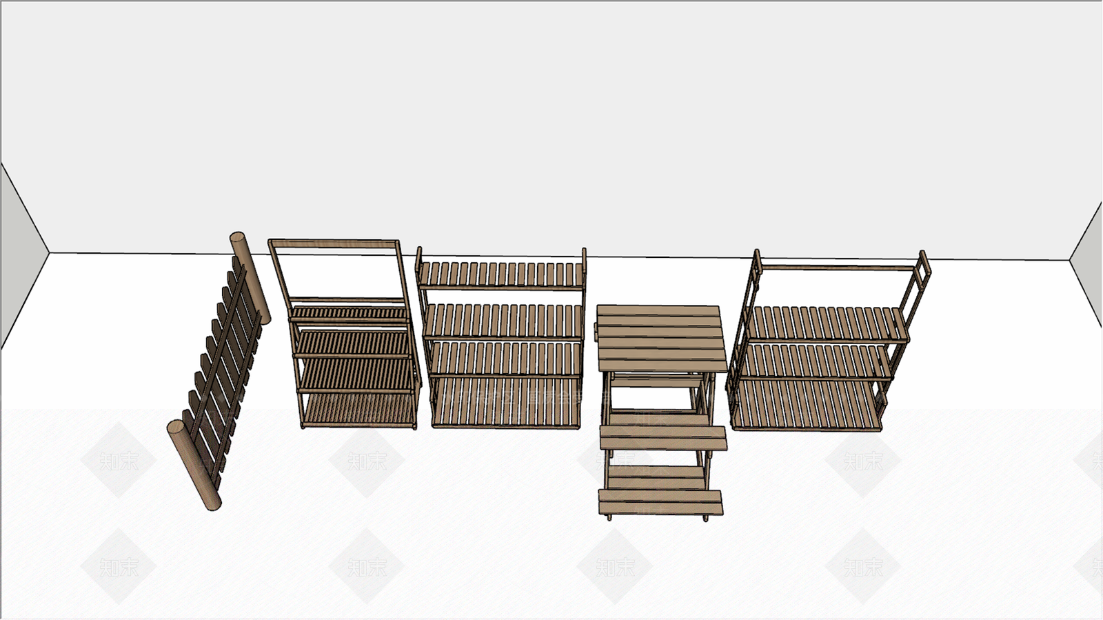 现代花架SU模型下载【ID:1156933419】