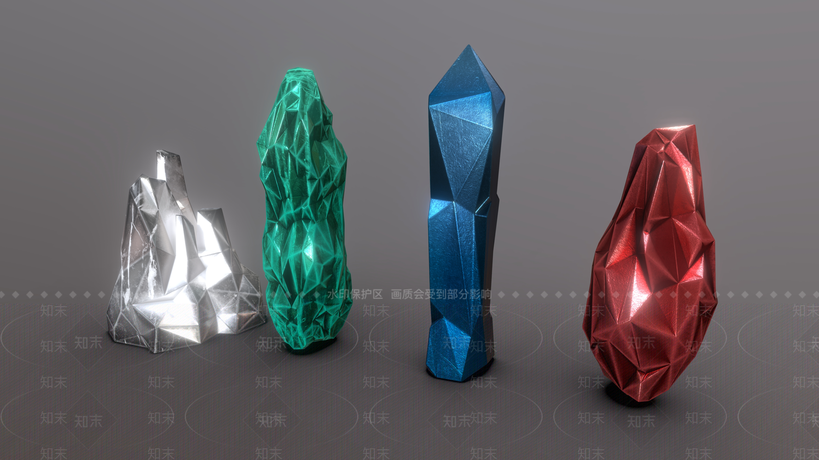 现代水晶3D模型下载【ID:1156935332】