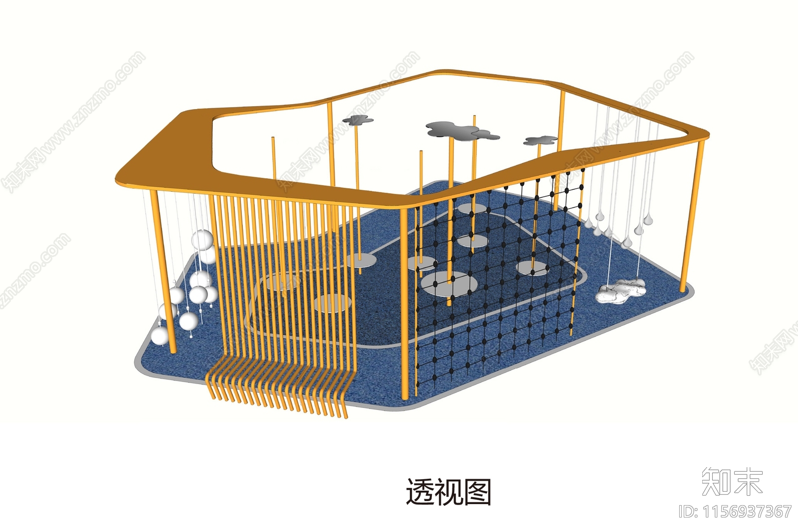 儿童异形娱乐活动设施cad施工图下载【ID:1156937367】