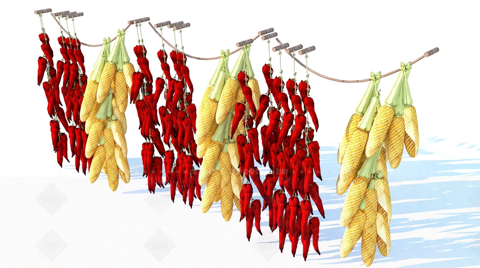 现代农家乐装饰3D模型下载【ID:1156943740】