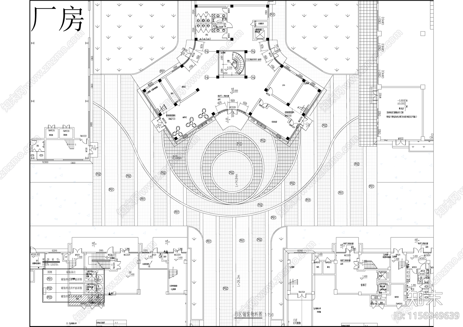 金福园区铺装小品景观设计图施工图下载【ID:1156949639】