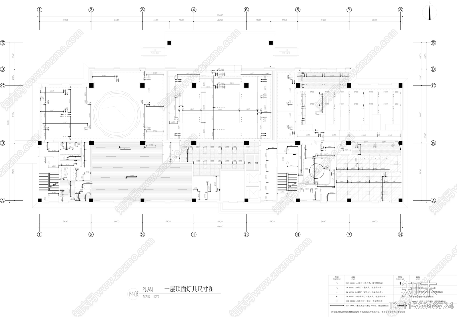 健身房平立面全局设计cad施工图下载【ID:1156949724】