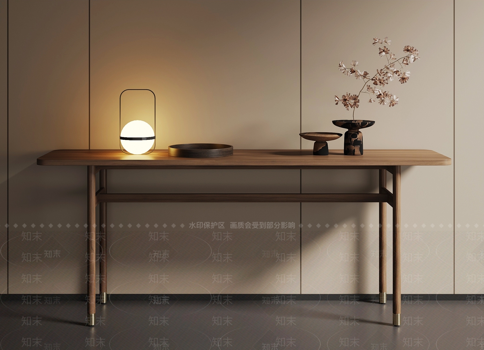 新中式端景条案3D模型下载【ID:1156952299】