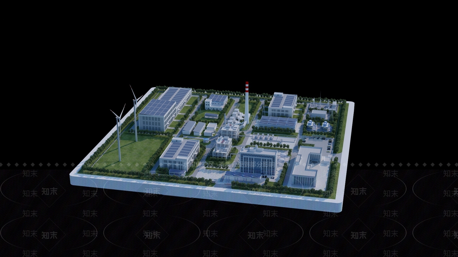 现代化工厂鸟瞰3D模型下载【ID:1159044408】