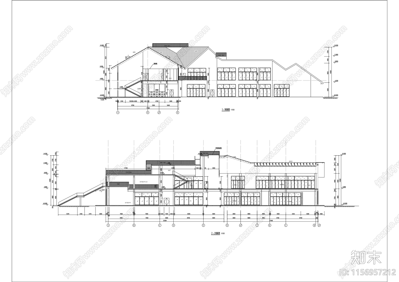 未来田园现代农业园区项目建筑cad施工图下载【ID:1156957212】