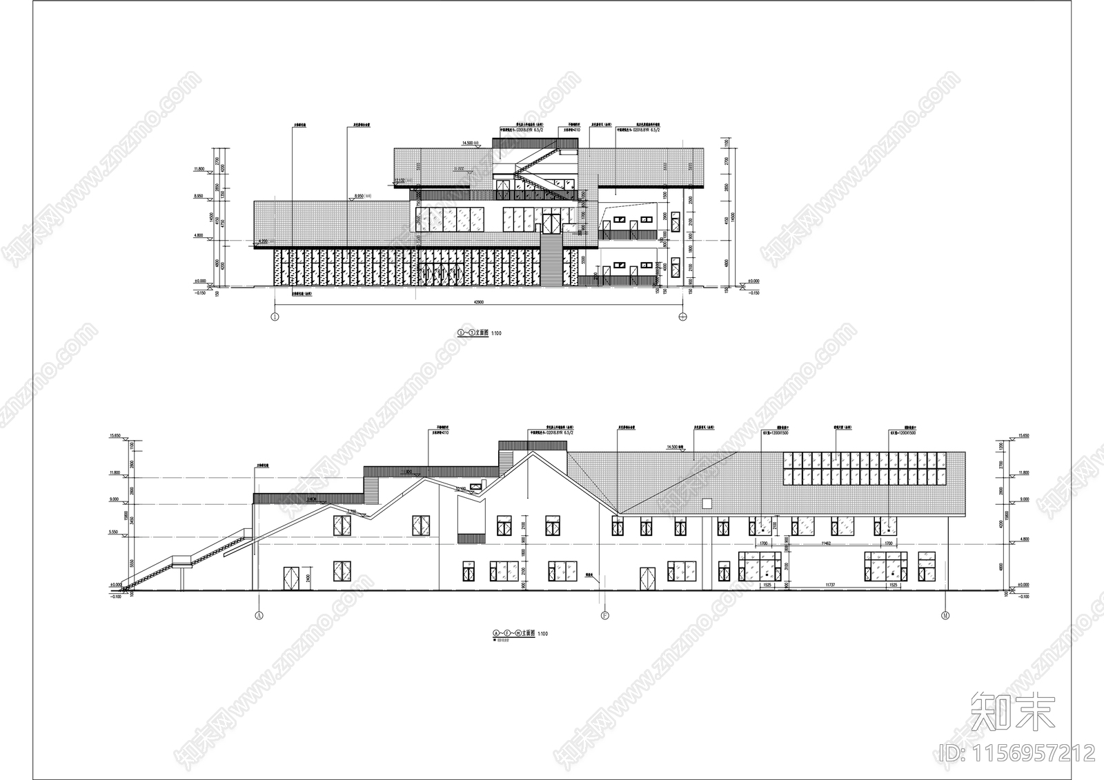 未来田园现代农业园区项目建筑cad施工图下载【ID:1156957212】