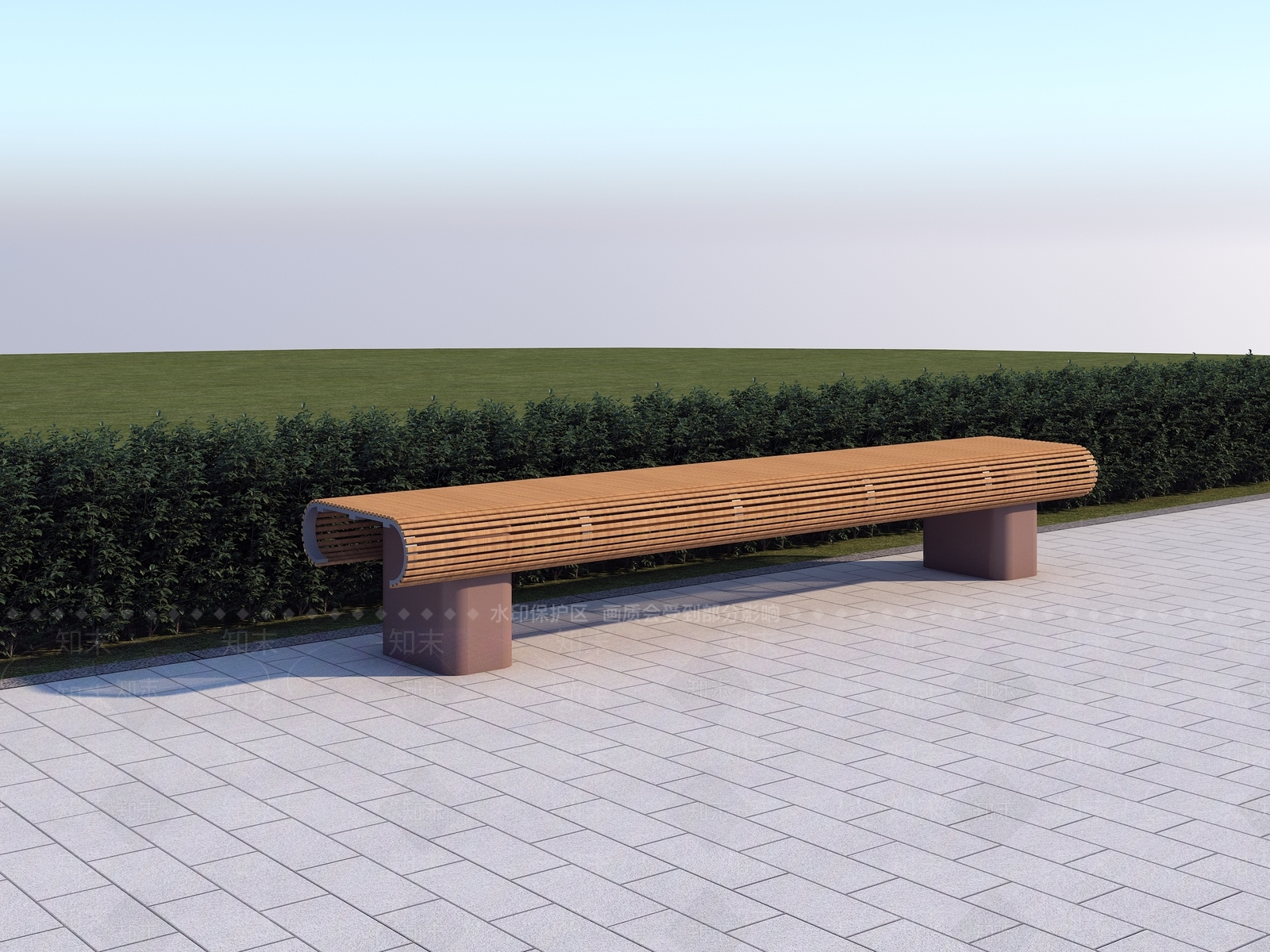 现代户外长椅3D模型下载【ID:1156959368】