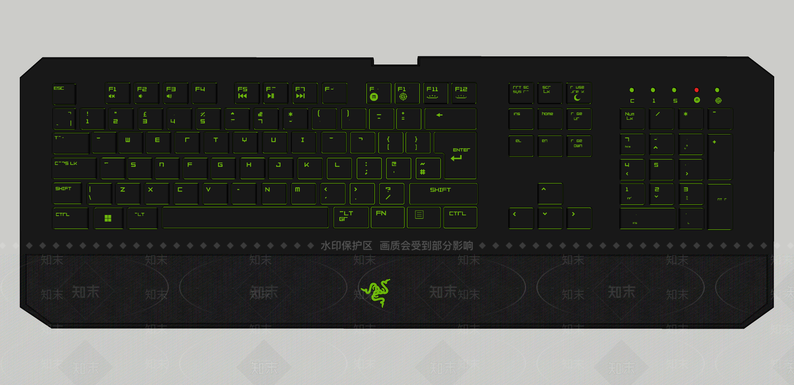 雷蛇游戏键盘SU模型下载【ID:1156961892】