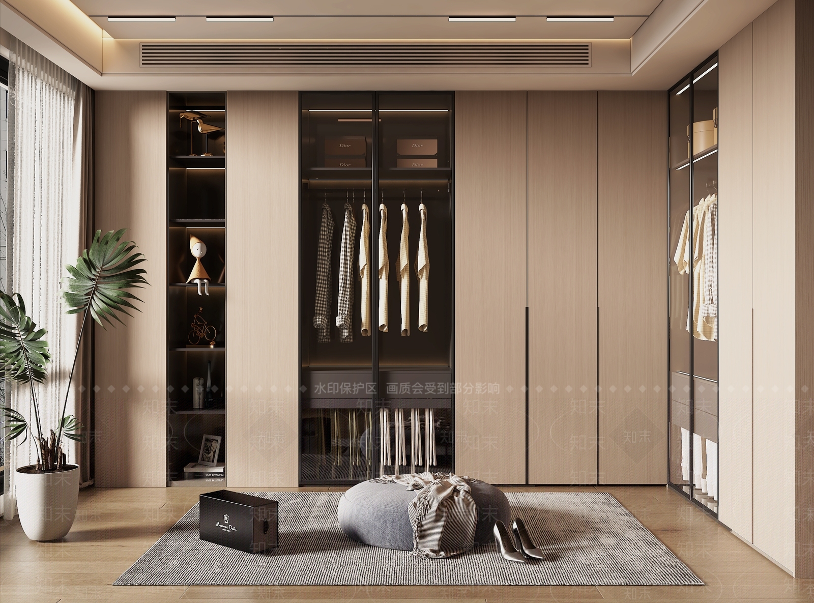 现代家居衣帽间SU模型下载【ID:1156963915】