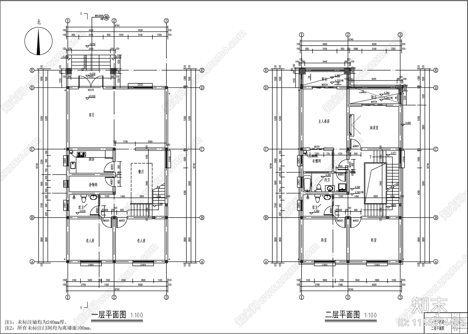 三层自建房cad施工图下载【ID:1156974483】