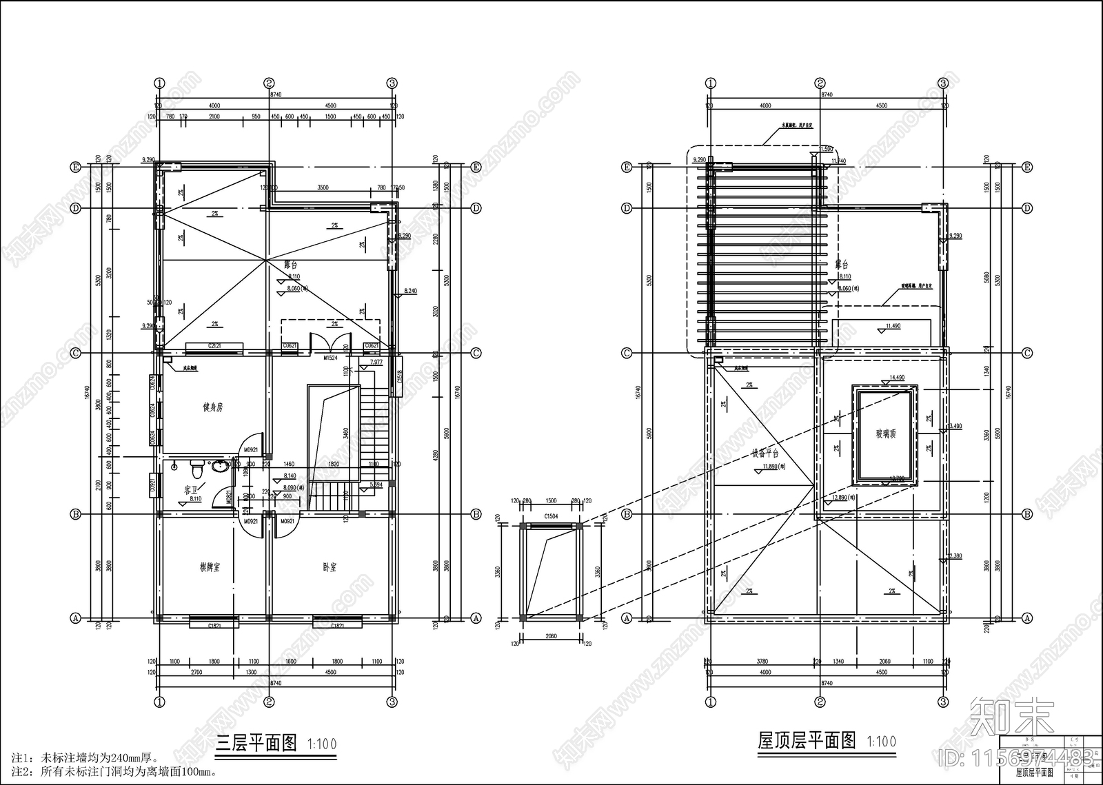 三层自建房cad施工图下载【ID:1156974483】