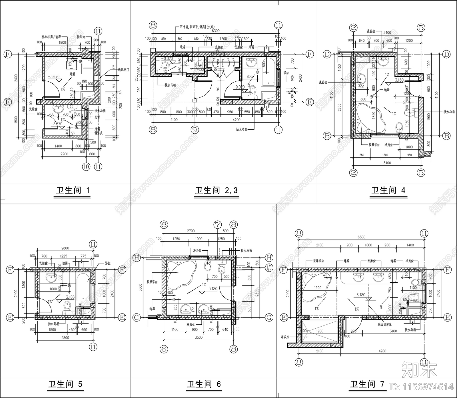 三层欧式自建房cad施工图下载【ID:1156974614】