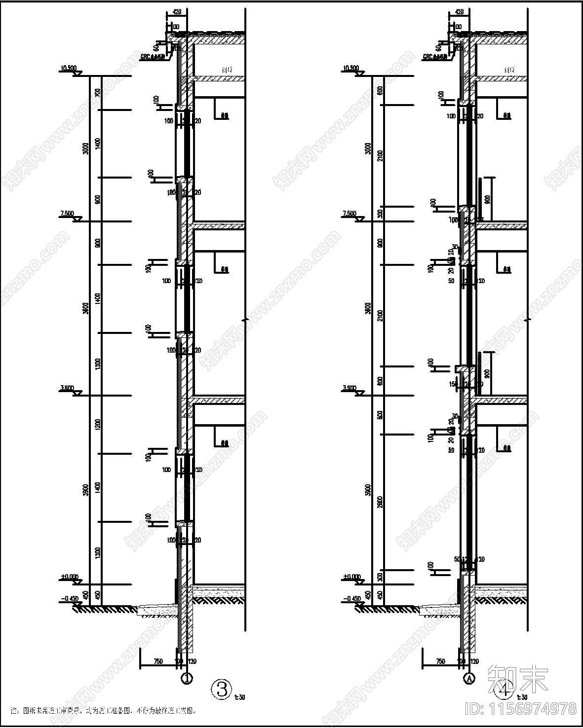 新中式三层自建房cad施工图下载【ID:1156974978】