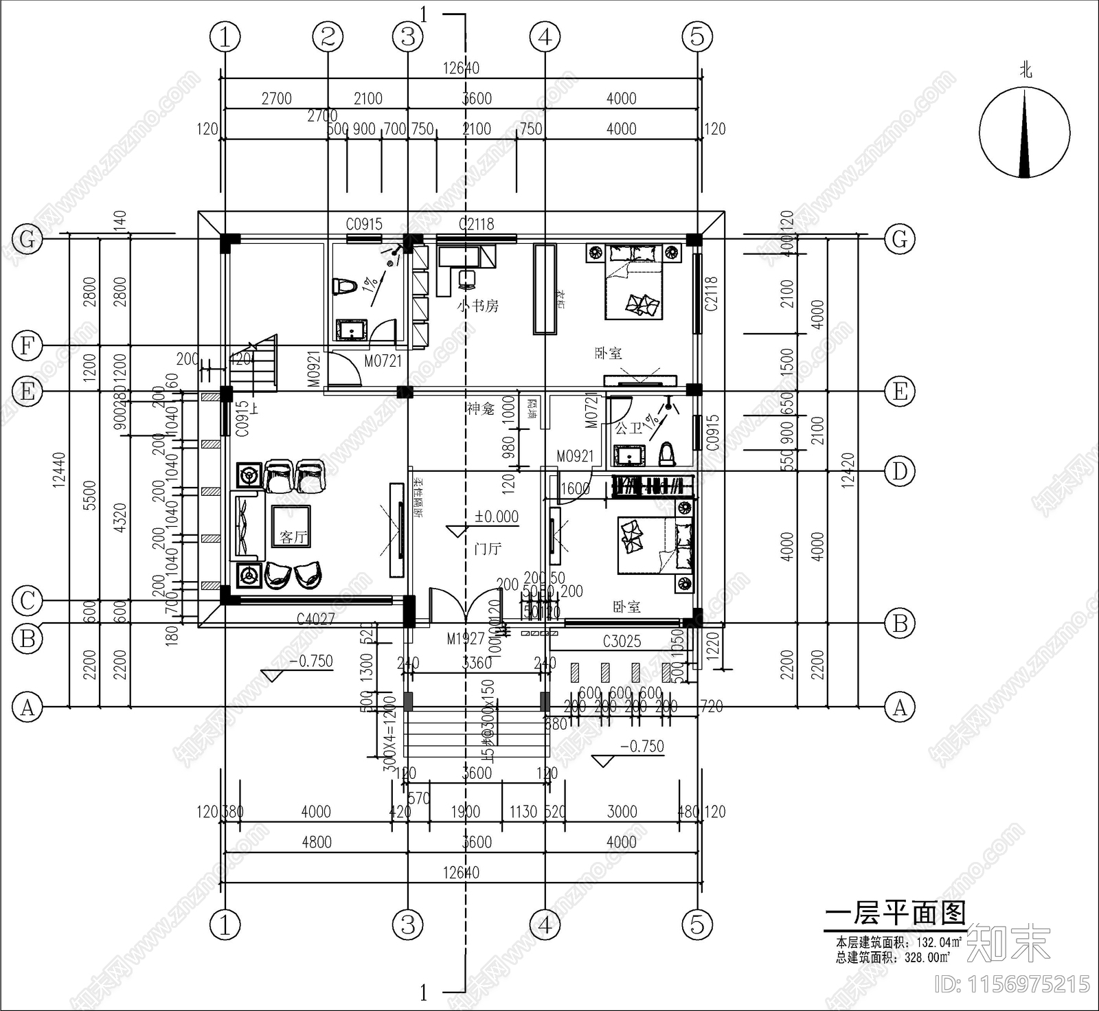 三层自建房cad施工图下载【ID:1156975215】