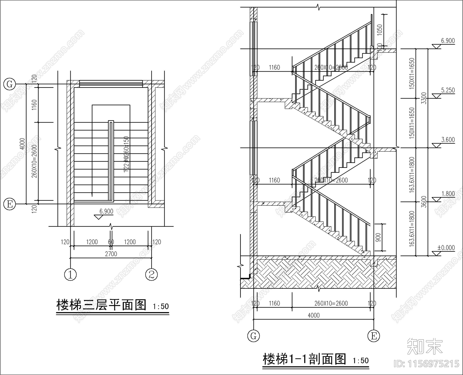 三层自建房cad施工图下载【ID:1156975215】