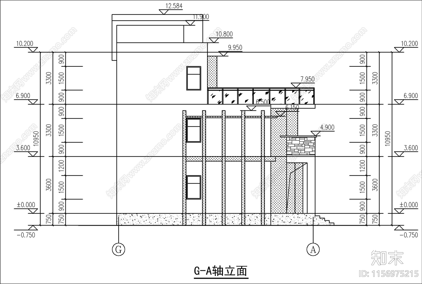 三层自建房cad施工图下载【ID:1156975215】