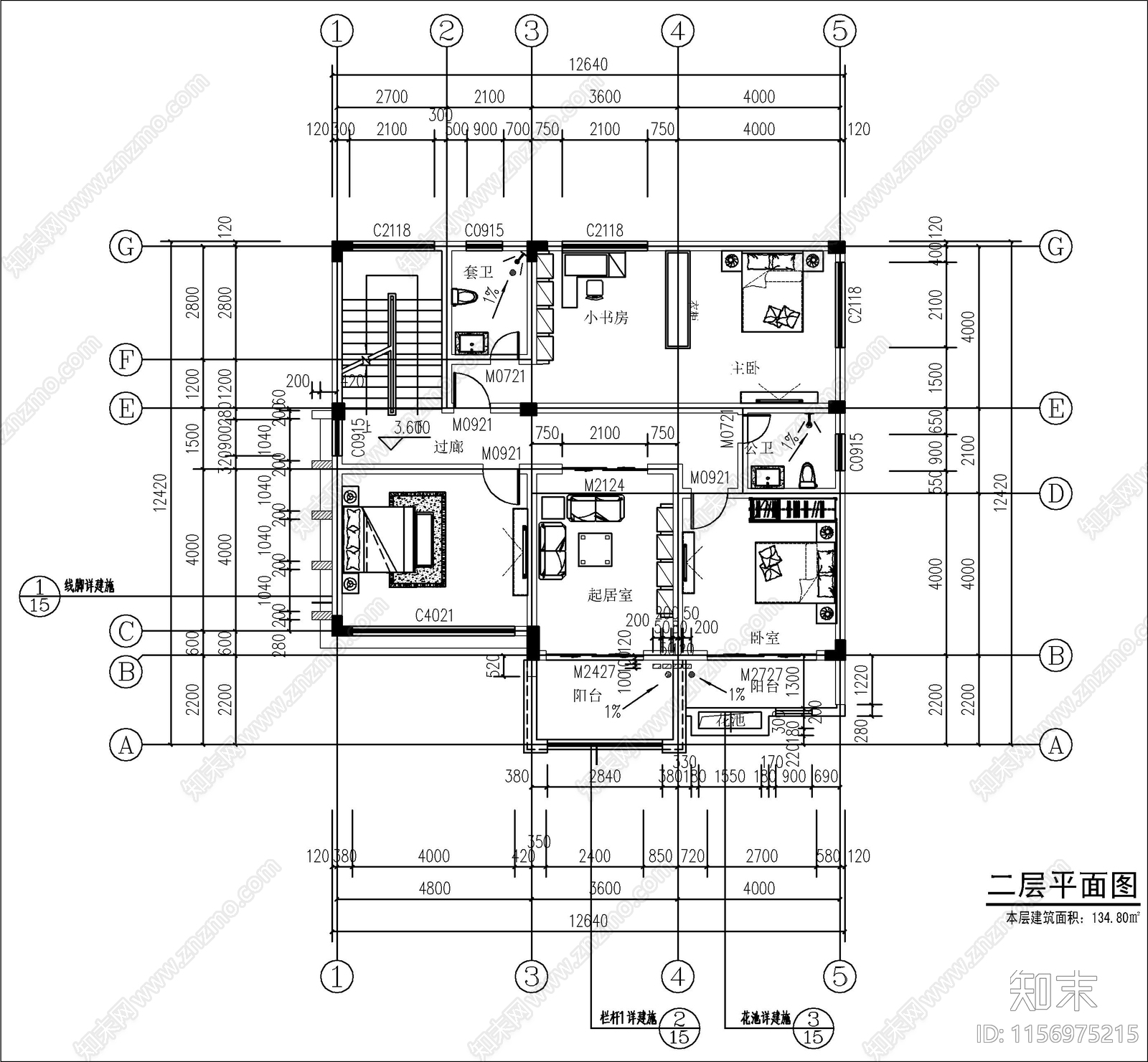 三层自建房cad施工图下载【ID:1156975215】