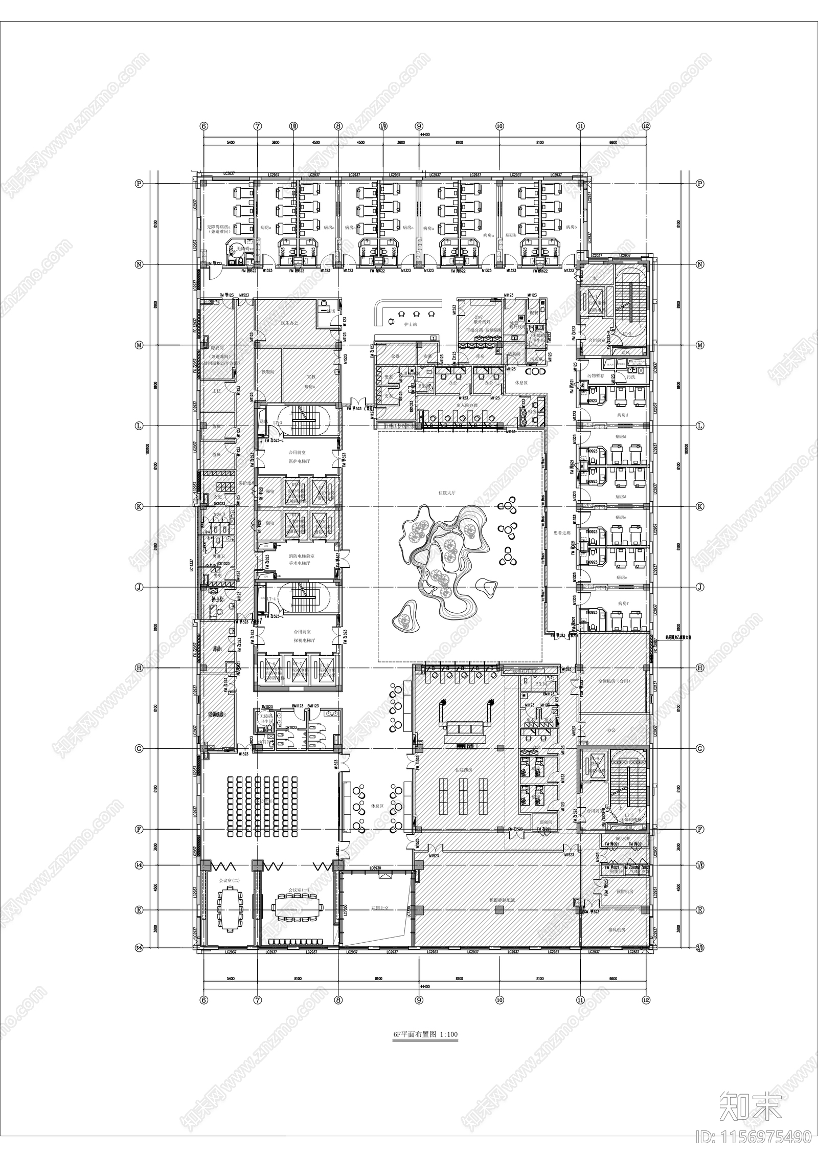 心脏病医院精装cad施工图下载【ID:1156975490】