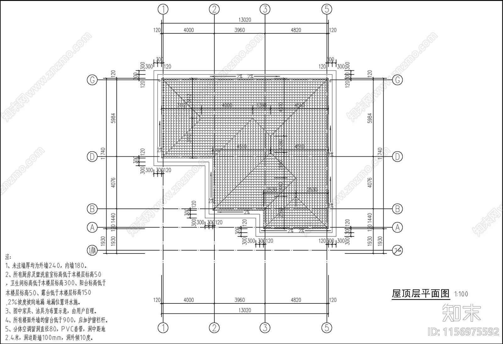 新中式三层自建房cad施工图下载【ID:1156975592】