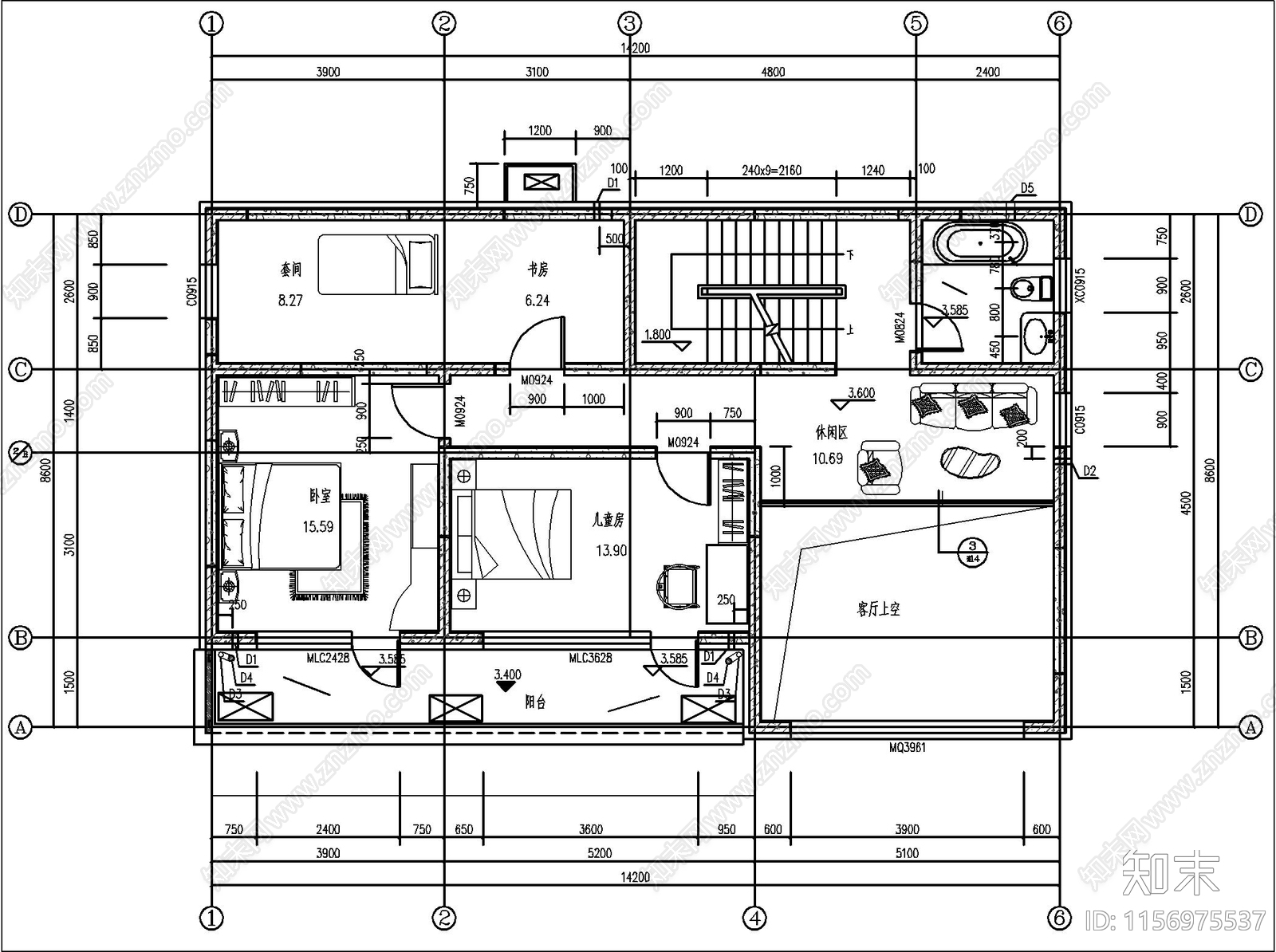 三层自建房cad施工图下载【ID:1156975537】