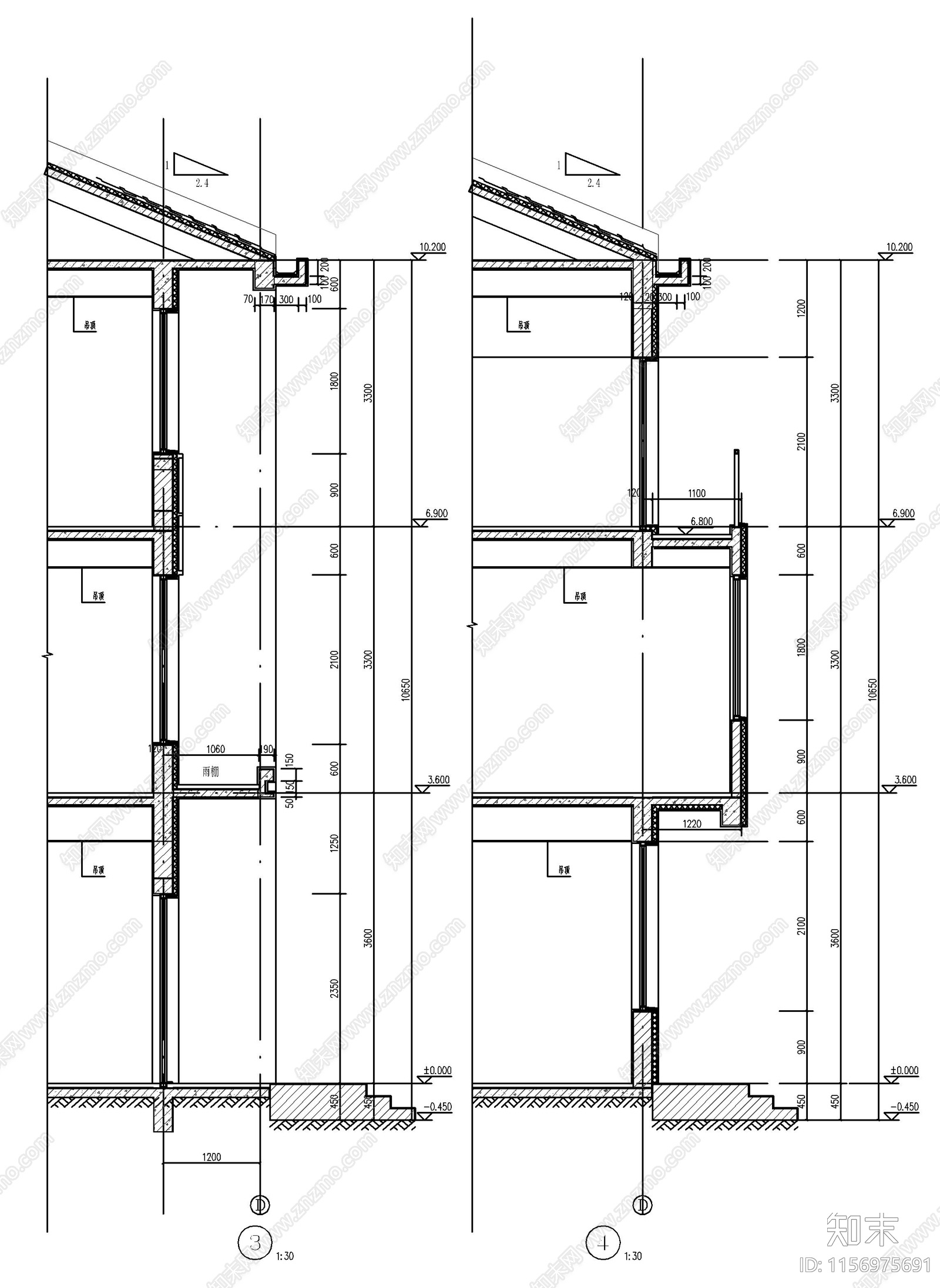 三层自建房cad施工图下载【ID:1156975691】