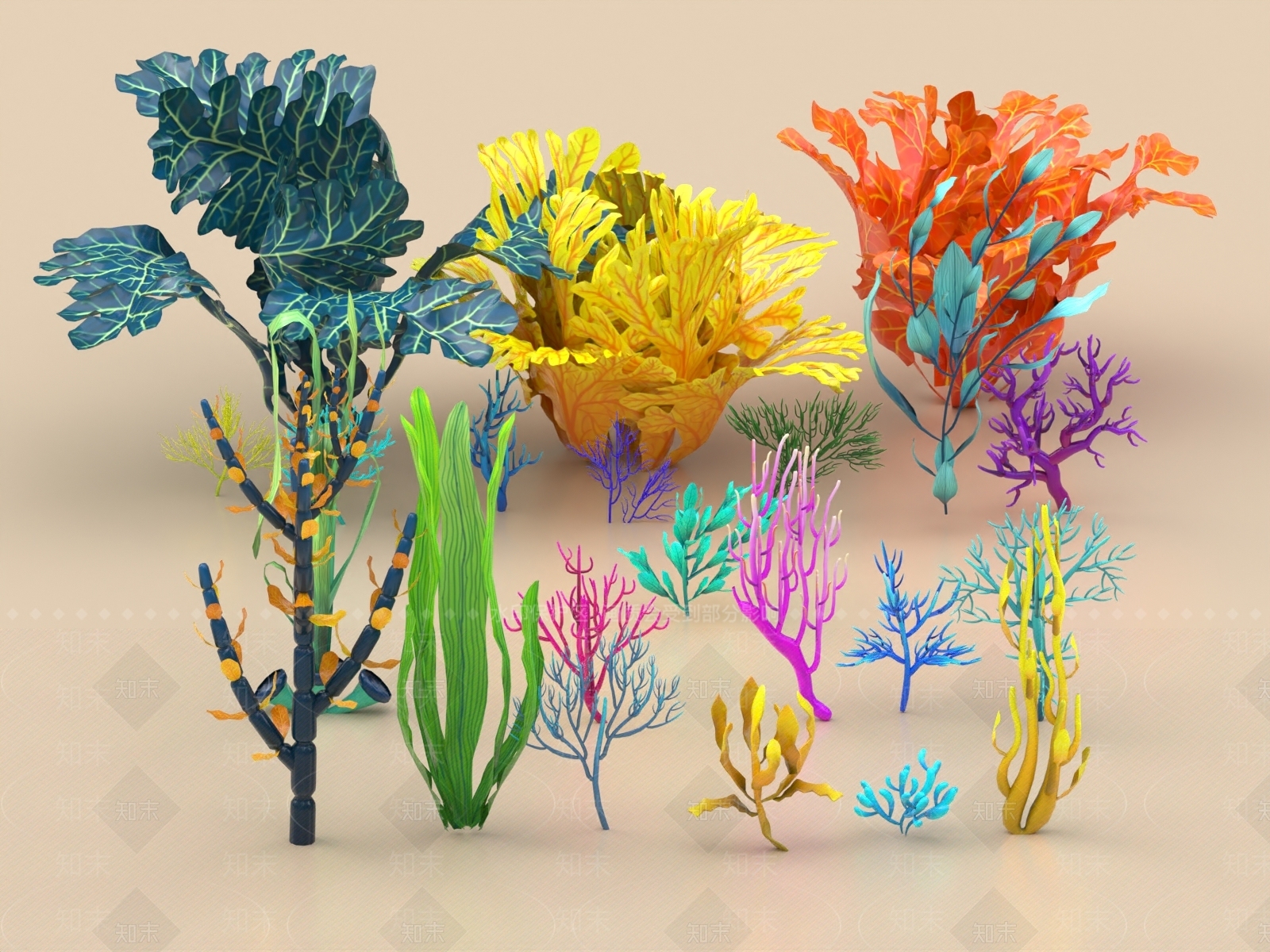 花草组合3D模型下载【ID:1156975904】