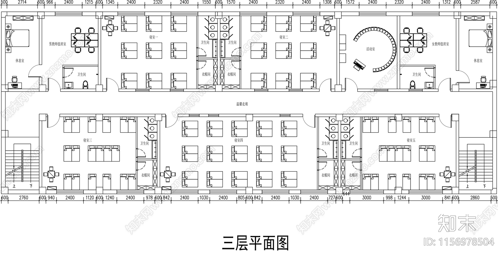 现代幼儿园施工图下载【ID:1156978504】