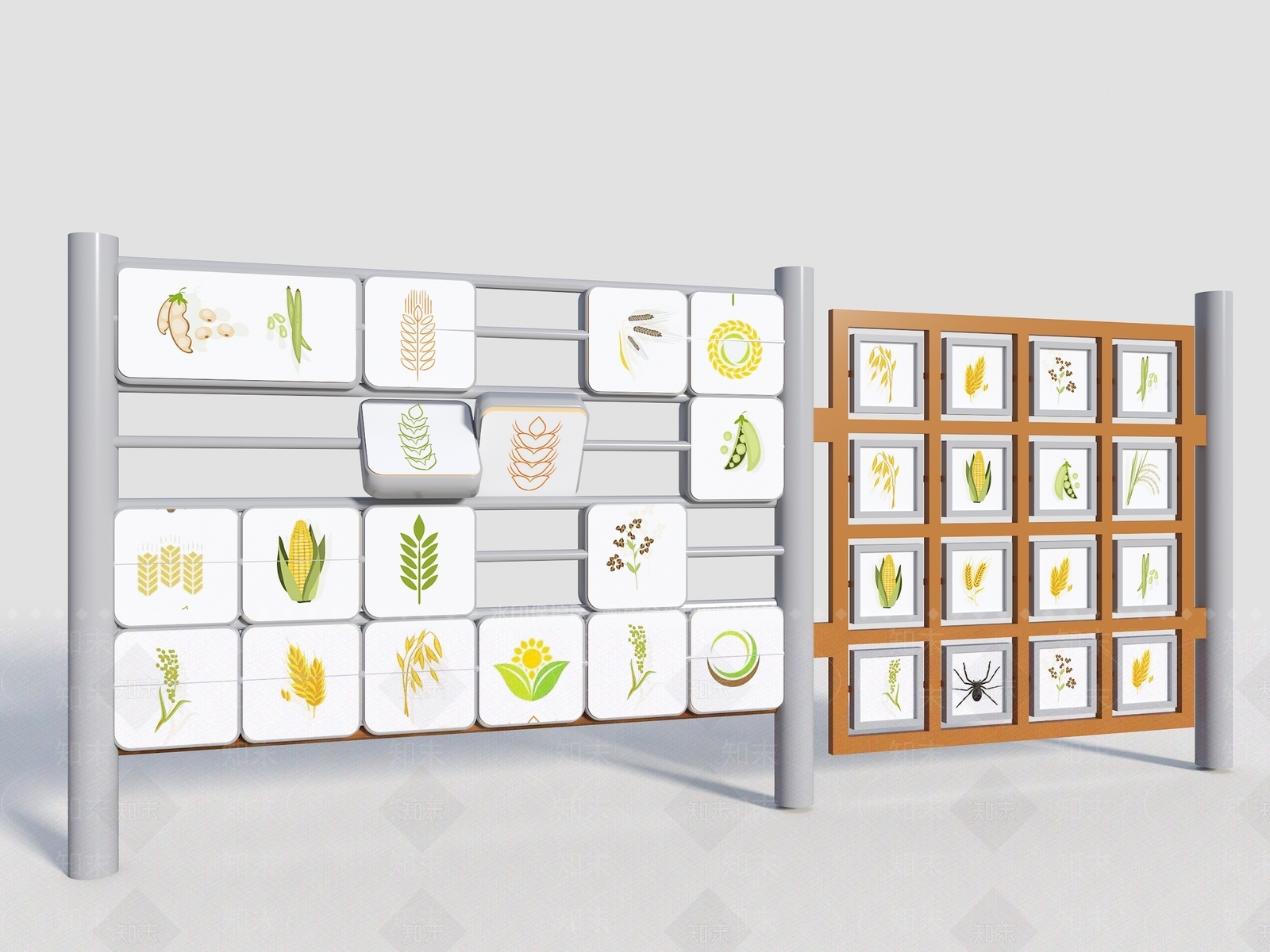 现代景观展示架SU模型下载【ID:1156983369】