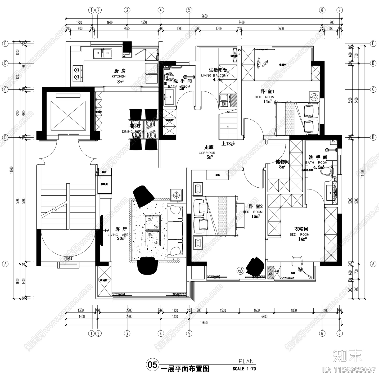 现代简欧达州通锦国际嘉园三层别墅无主灯室内家装cad施工图下载【ID:1156985037】