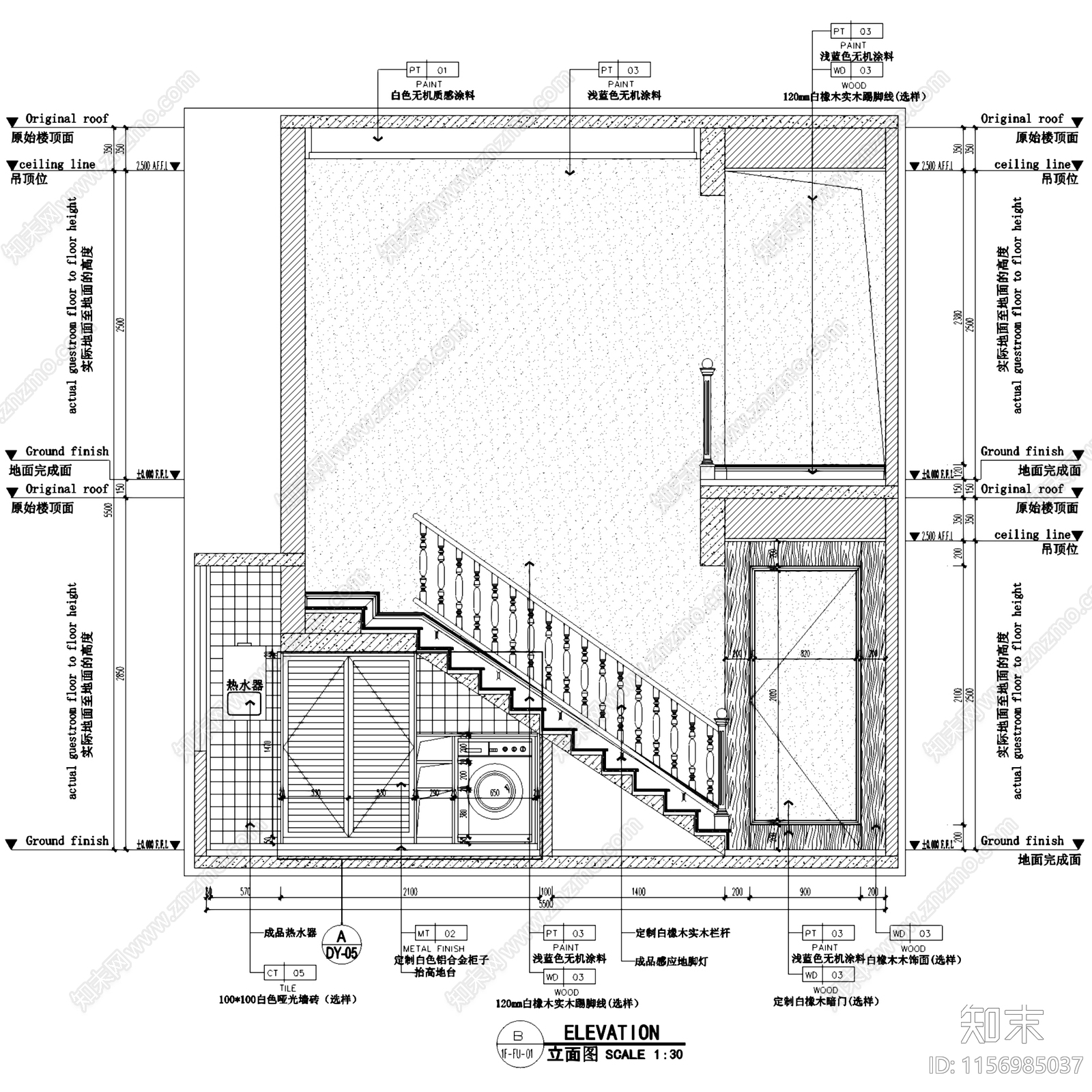 现代简欧达州通锦国际嘉园三层别墅无主灯室内家装cad施工图下载【ID:1156985037】