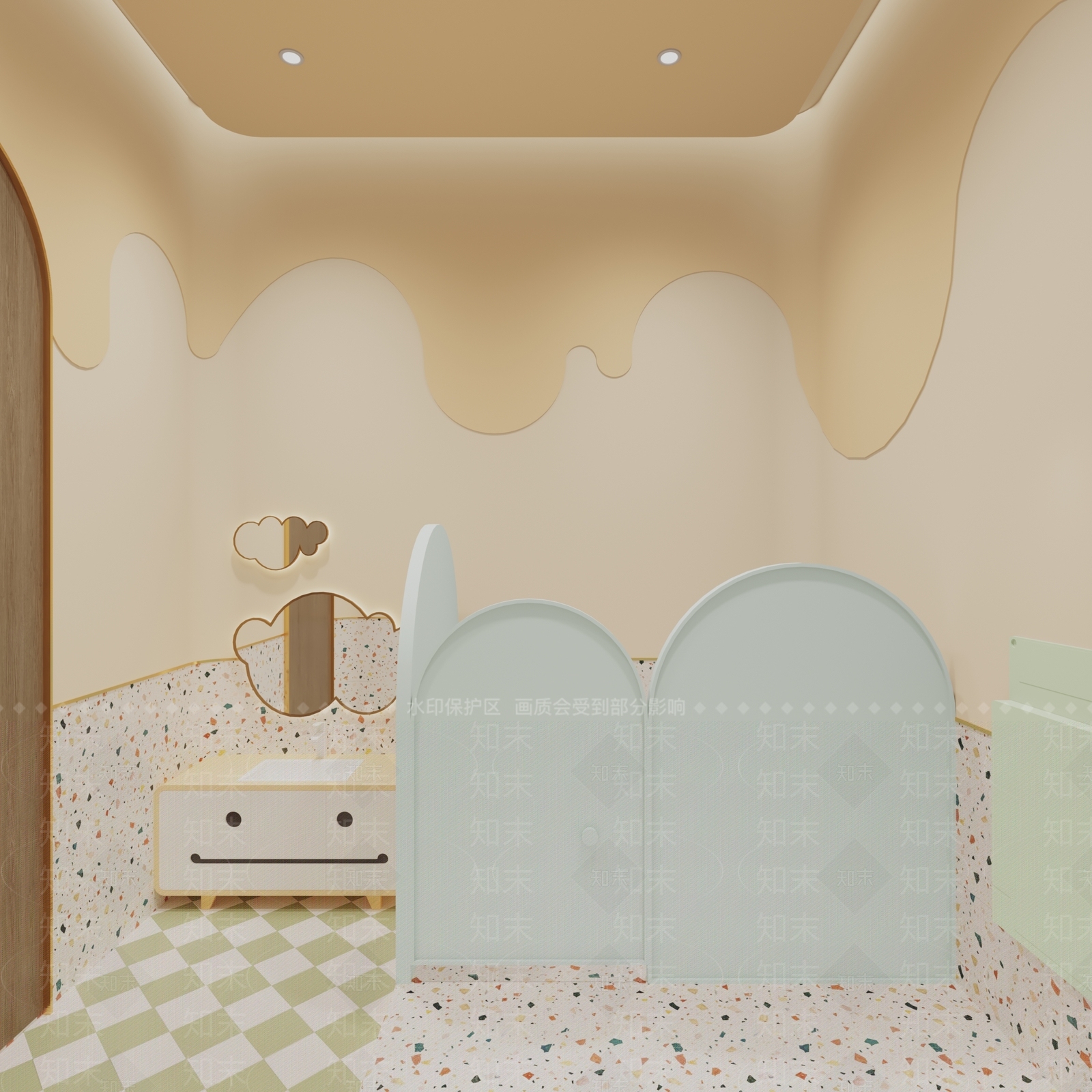 现代儿童卫生间3D模型下载【ID:1156985738】