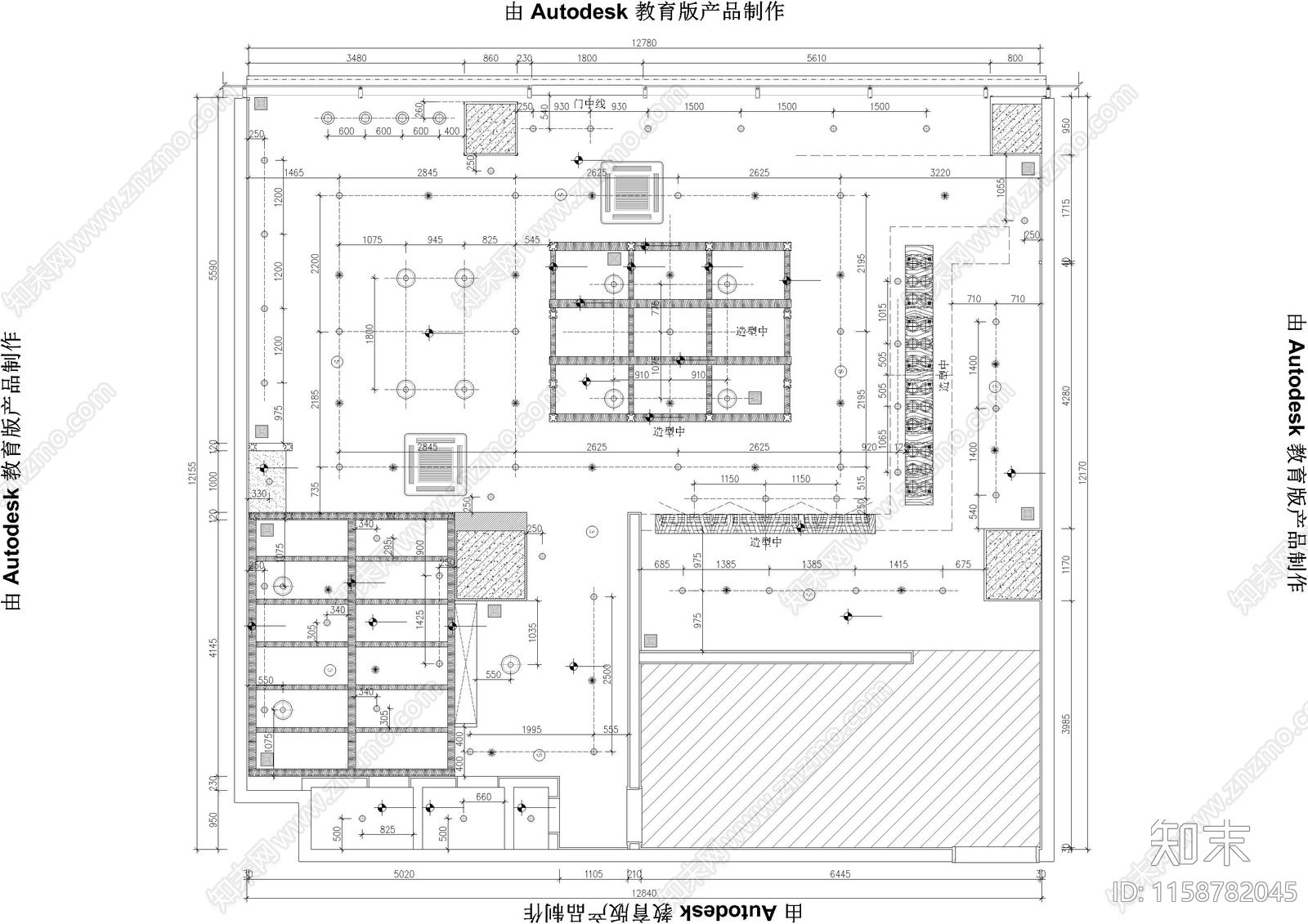 面条面馆cacad施工图下载【ID:1158782045】