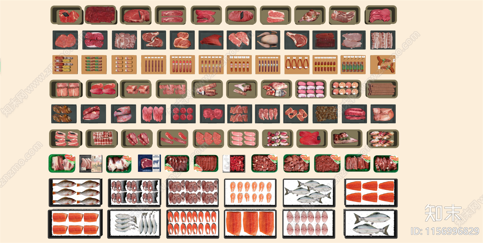 肉类食物SU模型下载【ID:1156996829】