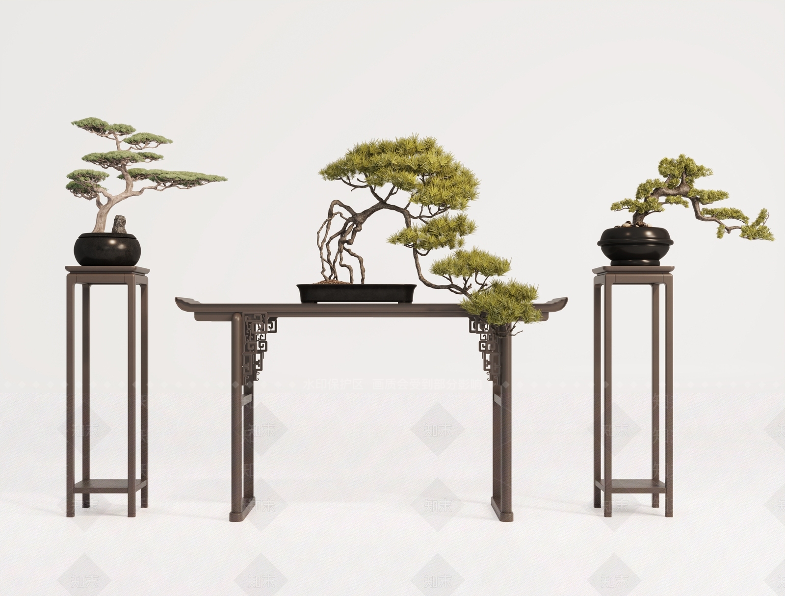 新中式植物松树3D模型下载【ID:1156997040】