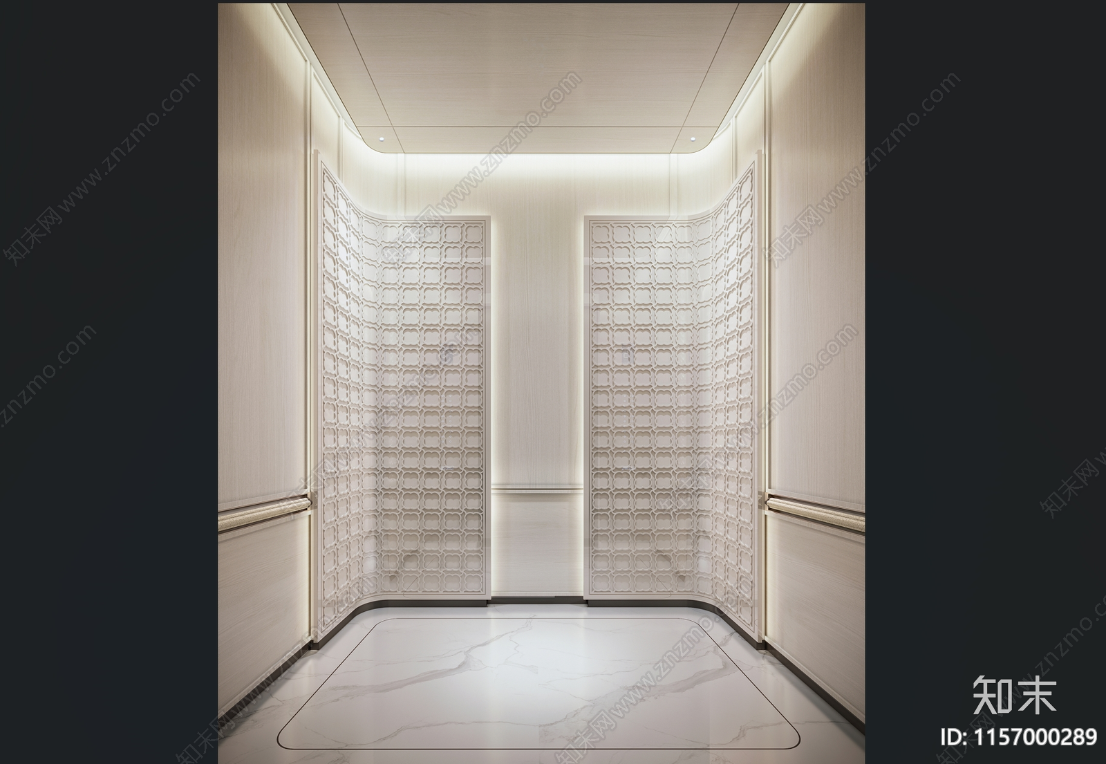 现代酒店电梯轿厢立面图节点图施工图下载【ID:1157000289】