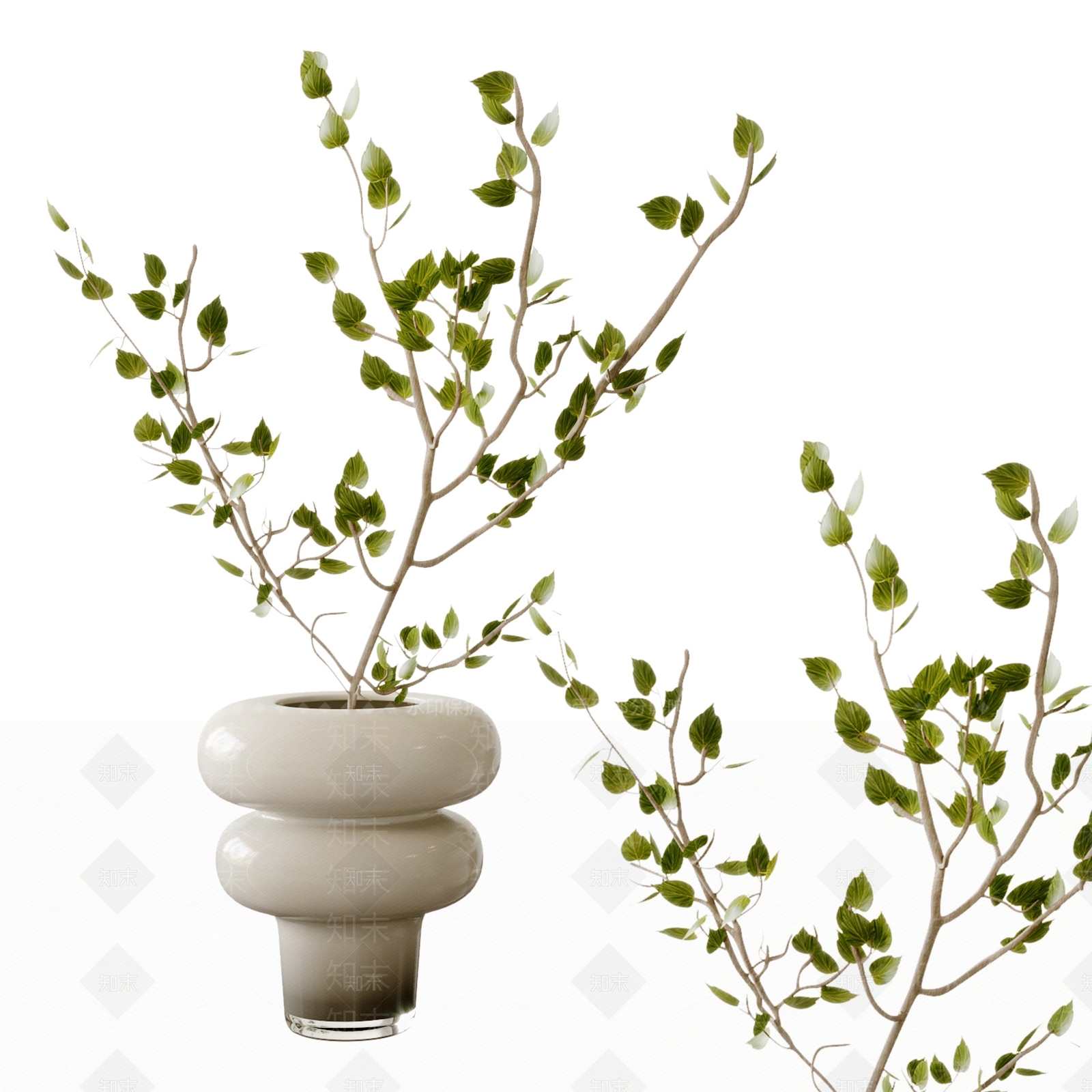 花艺花瓶3D模型下载【ID:1157001130】